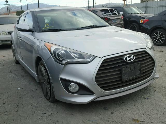 KMHTC6AE4DU106947 - 2013 HYUNDAI VELOSTER T GRAY photo 1