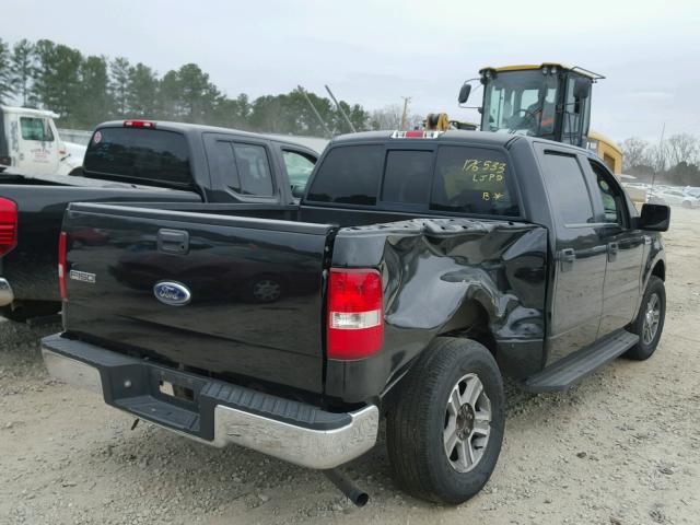 1FTRW12W25FA75123 - 2005 FORD F150 SUPER BLACK photo 4