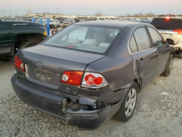 KNAGE123775116044 - 2007 KIA OPTIMA LX GRAY photo 4