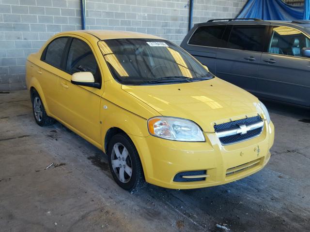 KL1TD56617B138520 - 2007 CHEVROLET AVEO BASE YELLOW photo 1
