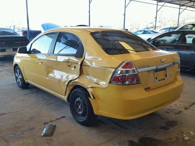 KL1TD56617B138520 - 2007 CHEVROLET AVEO BASE YELLOW photo 3