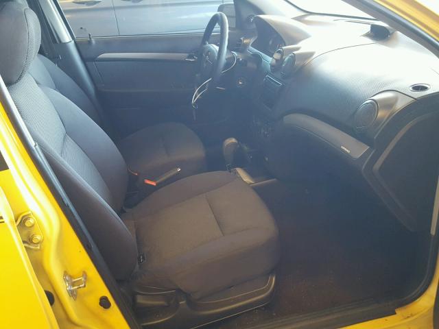 KL1TD56617B138520 - 2007 CHEVROLET AVEO BASE YELLOW photo 5