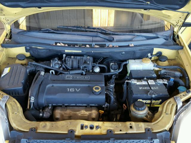 KL1TD56617B138520 - 2007 CHEVROLET AVEO BASE YELLOW photo 7