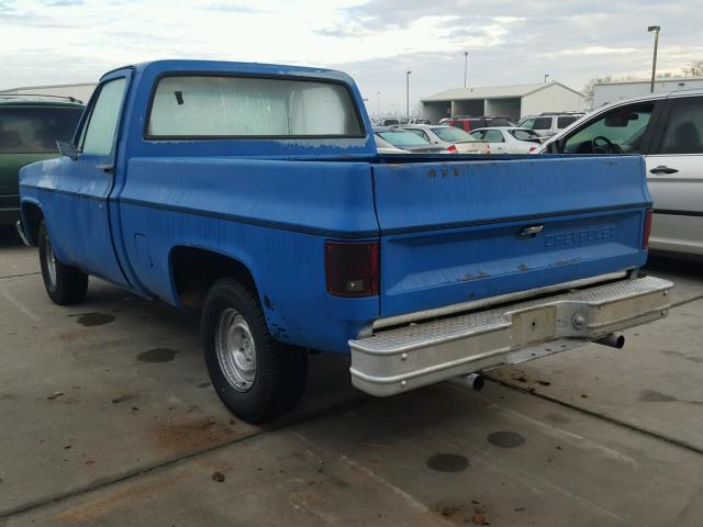 1GCCC14D6BB135370 - 1981 CHEVROLET C10 BLUE photo 3