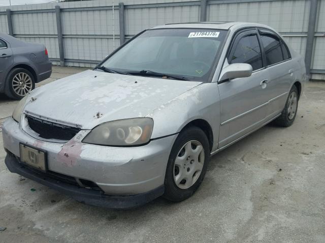 1HGES26761L012705 - 2001 HONDA CIVIC EX SILVER photo 2