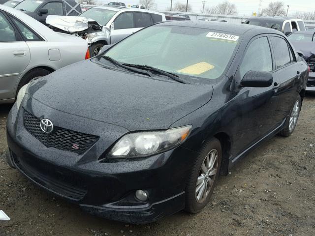 1NXBU4EE9AZ266079 - 2010 TOYOTA COROLLA BA BLACK photo 2