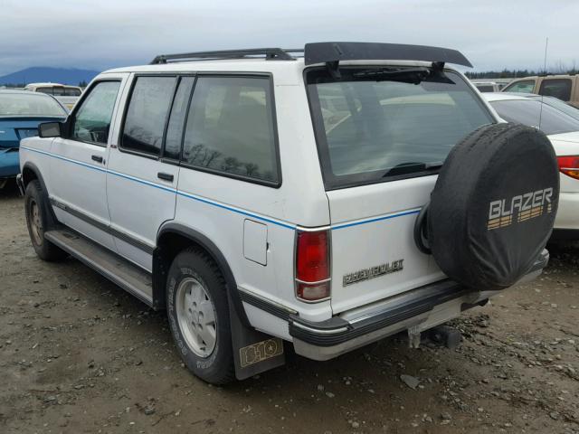 1GNDT13Z8M2178667 - 1991 CHEVROLET BLAZER S10 WHITE photo 3