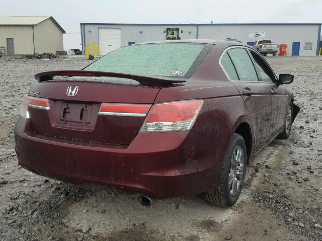 1HGCP2F46CA053168 - 2012 HONDA ACCORD LXP MAROON photo 4