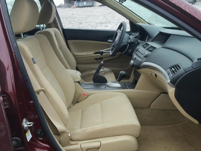 1HGCP2F46CA053168 - 2012 HONDA ACCORD LXP MAROON photo 5