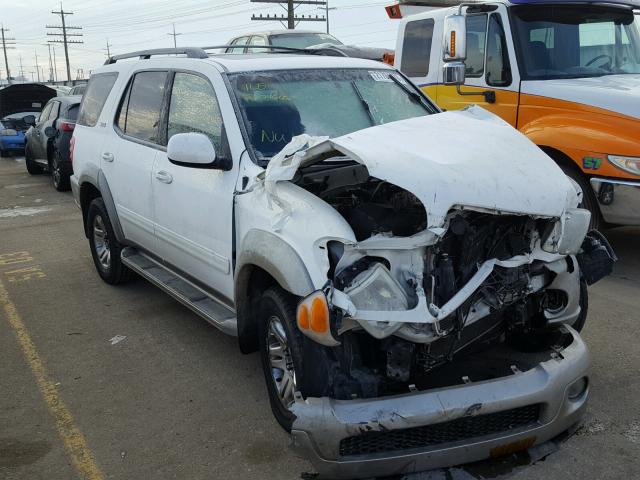 5TDBT44A04S232532 - 2004 TOYOTA SEQUOIA SR WHITE photo 1