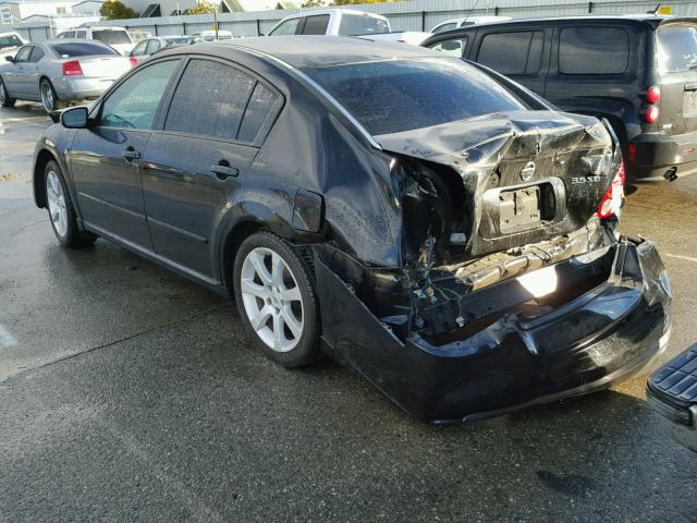 1N4BA41E18C816383 - 2008 NISSAN MAXIMA SE BLACK photo 3