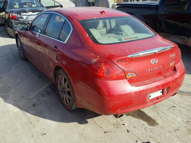 JNKCV61F59M356646 - 2009 INFINITI G37 RED photo 3