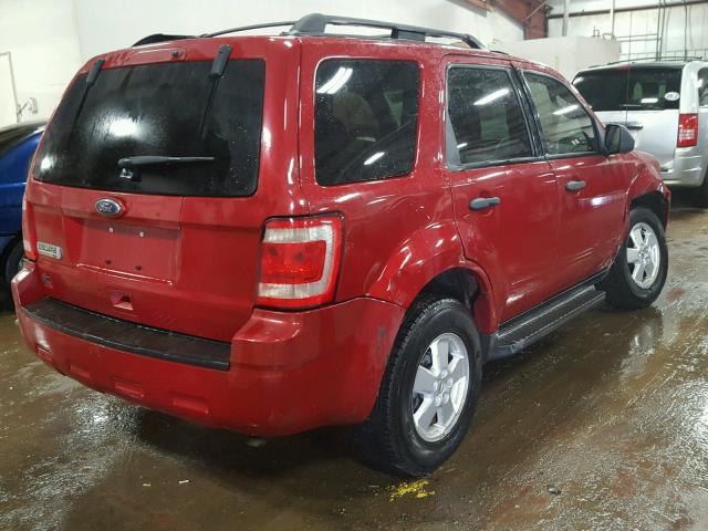 1FMCU0D76AKD19302 - 2010 FORD ESCAPE XLT RED photo 4