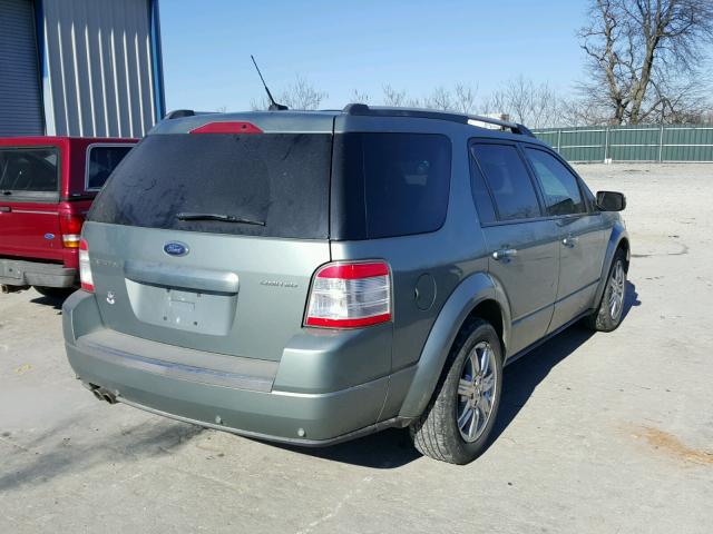 1FMDK03W78GA07649 - 2008 FORD TAURUS X L GREEN photo 4