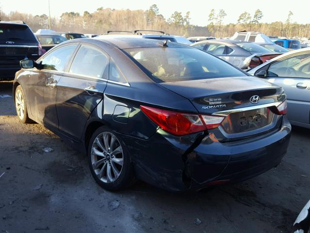 5NPEC4AC5CH425329 - 2012 HYUNDAI SONATA SE BLUE photo 3