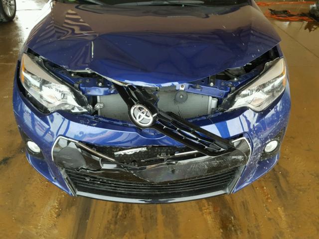 5YFBURHE9GP500305 - 2016 TOYOTA COROLLA L BLUE photo 7