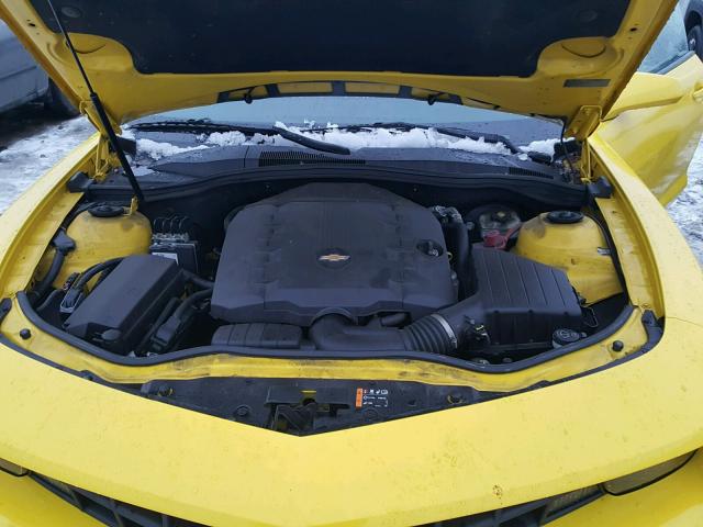 2G1FB1ED2B9210249 - 2011 CHEVROLET CAMARO LT YELLOW photo 7