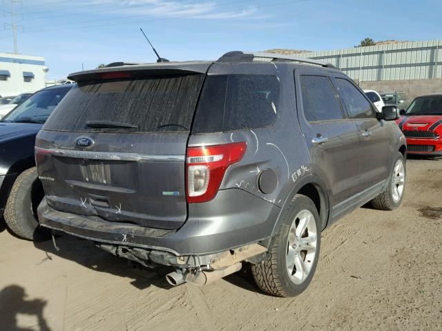 1FM5K8F87EGC24792 - 2014 FORD EXPLORER L CHARCOAL photo 4