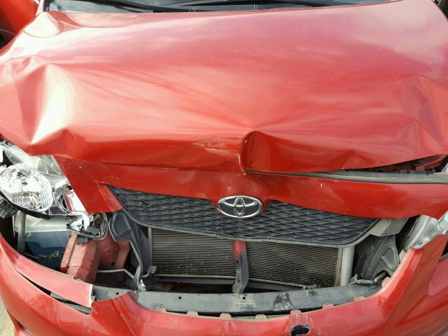 1NXBU4EE4AZ296106 - 2010 TOYOTA COROLLA BA RED photo 7