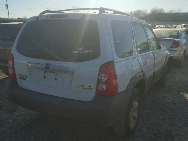 4F2CZ04175KM35874 - 2005 MAZDA TRIBUTE S WHITE photo 4