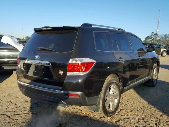 5TDYK3EH0CS051562 - 2012 TOYOTA HIGHLANDER BLACK photo 4