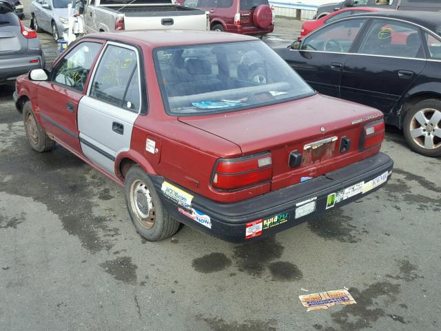 1NXAE91A7MZ201440 - 1991 TOYOTA COROLLA RED photo 3