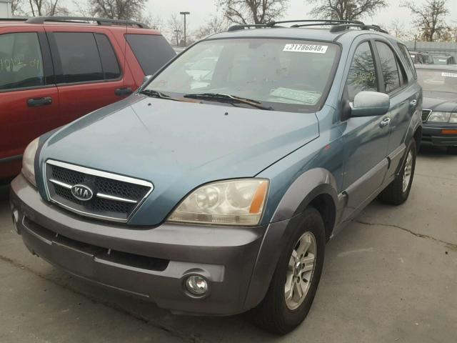 KNDJD733835152171 - 2003 KIA SORENTO EX TEAL photo 2