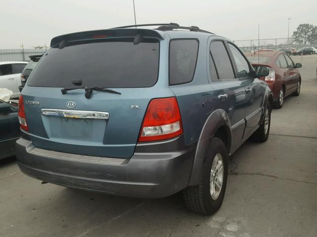 KNDJD733835152171 - 2003 KIA SORENTO EX TEAL photo 4