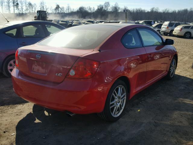 JTKDE177350050998 - 2005 TOYOTA SCION TC RED photo 4
