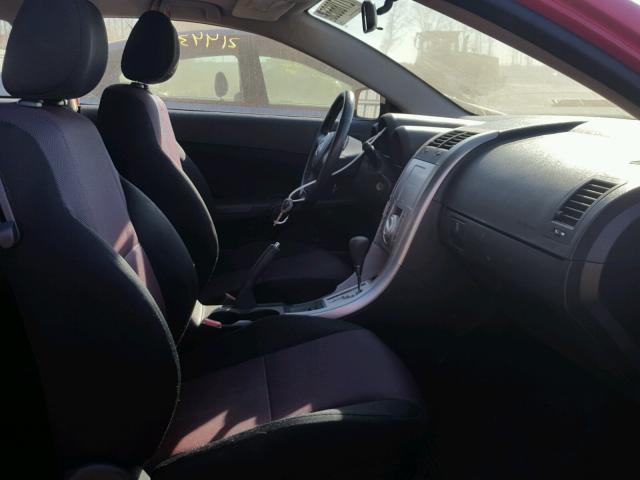 JTKDE177350050998 - 2005 TOYOTA SCION TC RED photo 5