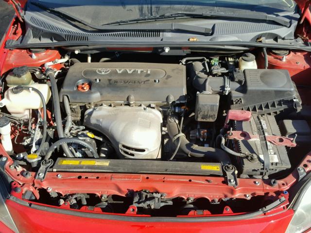 JTKDE177350050998 - 2005 TOYOTA SCION TC RED photo 7