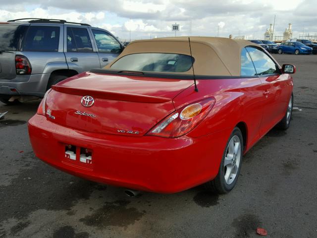 4T1FA38P86U071163 - 2006 TOYOTA CAMRY SOLA RED photo 4