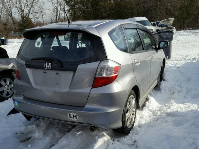 JHMGE8H49AC035804 - 2010 HONDA FIT SPORT SILVER photo 4