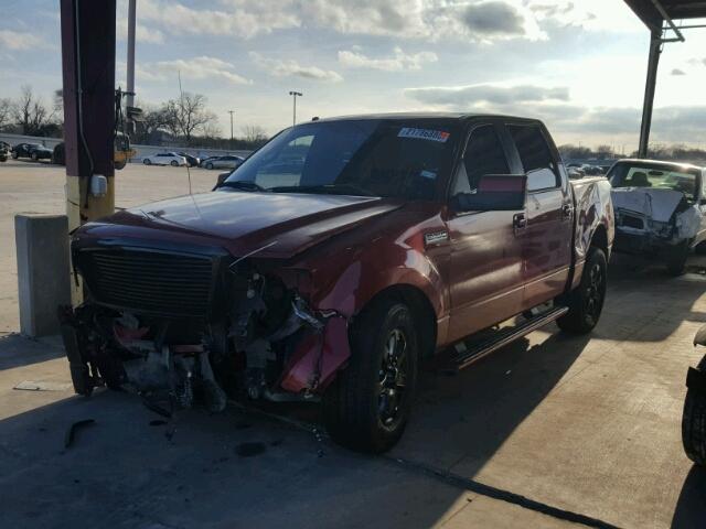 1FTRW12W88KB56297 - 2008 FORD F150 SUPER RED photo 2