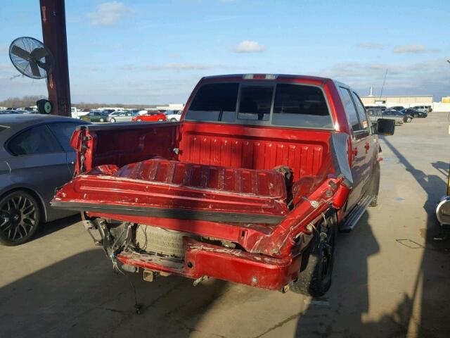 1FTRW12W88KB56297 - 2008 FORD F150 SUPER RED photo 4