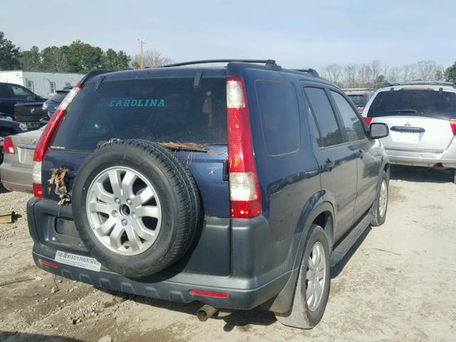 SHSRD78845U325511 - 2005 HONDA CR-V EX BLUE photo 4