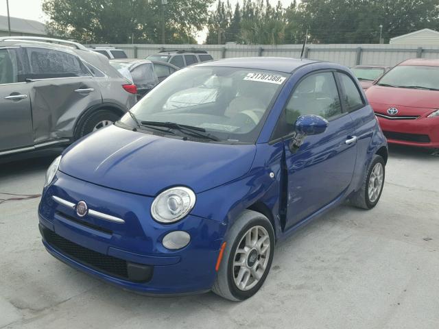 3C3CFFARXCT366166 - 2012 FIAT 500 POP BLUE photo 2