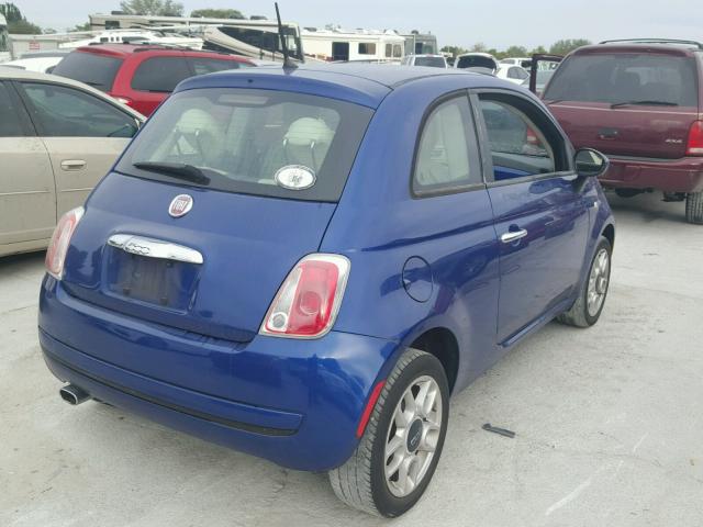 3C3CFFARXCT366166 - 2012 FIAT 500 POP BLUE photo 4