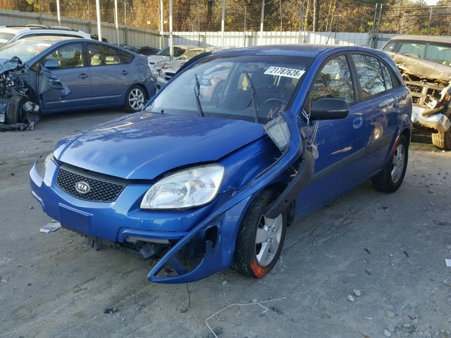 KNADE163676275449 - 2007 KIA RIO 5 SX BLUE photo 2