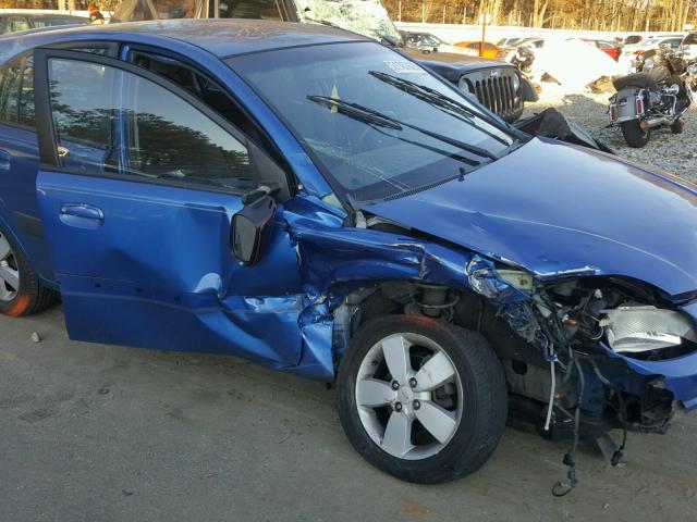 KNADE163676275449 - 2007 KIA RIO 5 SX BLUE photo 9