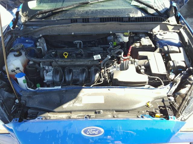 3FA6P0H74HR178843 - 2017 FORD FUSION SE BLUE photo 7