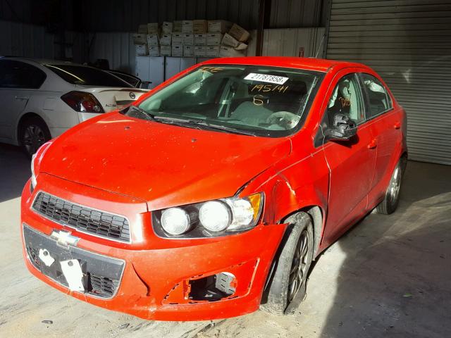 1G1JC5SH6F4195141 - 2015 CHEVROLET SONIC LT RED photo 2