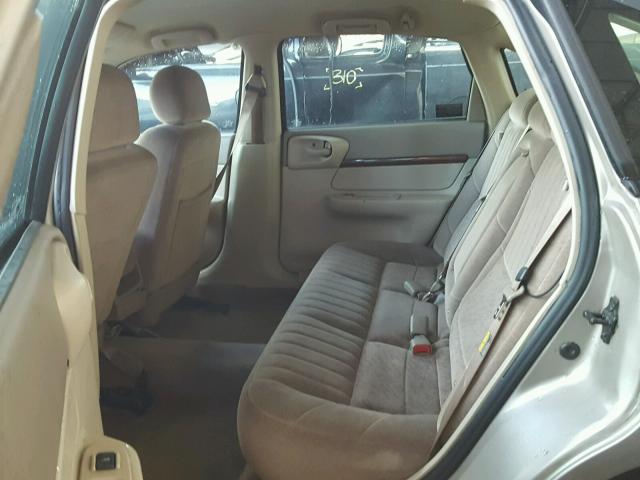 2G1WF55E229381359 - 2002 CHEVROLET IMPALA TAN photo 6