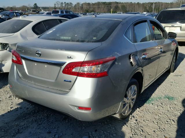 3N1AB7APXDL620322 - 2013 NISSAN SENTRA S BROWN photo 4