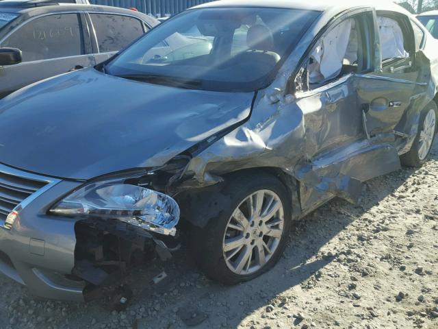 3N1AB7APXDL620322 - 2013 NISSAN SENTRA S BROWN photo 9