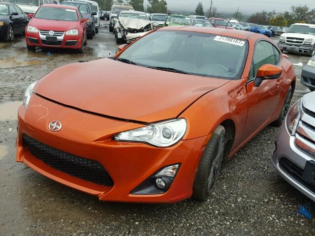 JF1ZNAA12E8700526 - 2014 TOYOTA SCION FR-S ORANGE photo 2