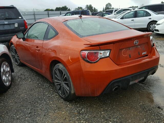 JF1ZNAA12E8700526 - 2014 TOYOTA SCION FR-S ORANGE photo 3