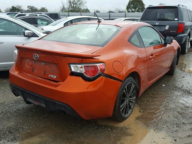 JF1ZNAA12E8700526 - 2014 TOYOTA SCION FR-S ORANGE photo 4