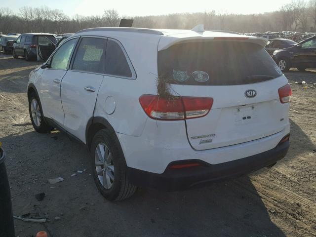 5XYPG4A3XGG033649 - 2016 KIA SORENTO LX WHITE photo 3