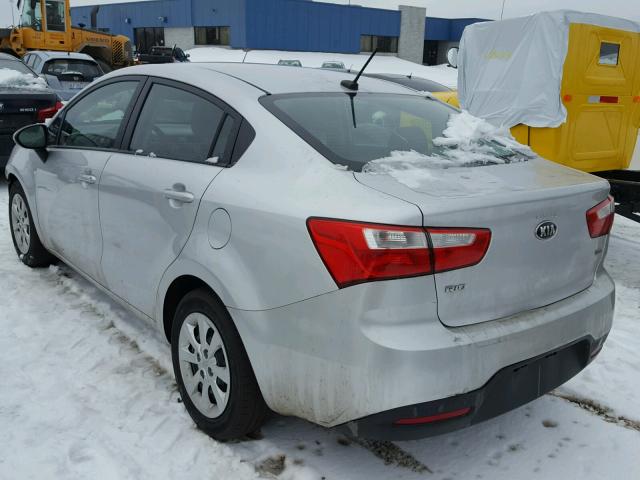 KNADM4A35E6397423 - 2014 KIA RIO LX SILVER photo 3